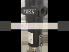 Μέγιστη λειτουργική πίεση 3,0 MPa βιομηχανικός διαχωριστής υδάτων και πετρελαίου για την αποτελεσματικότητα του συστήματος συμπίεσης αέρα